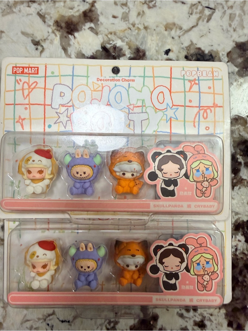 Pop Bean Pajama Party Series Decoration Charm / Buckle Set